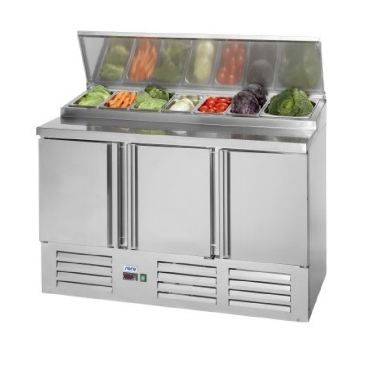 3 2-door saladette 7 GN pans, model FRAN3