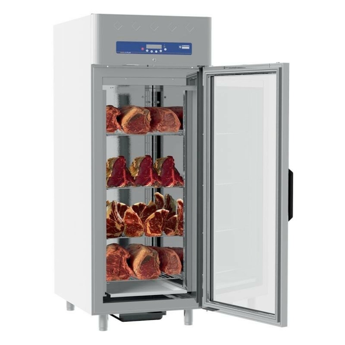 850 L ventilated ripening cabinet with glass door