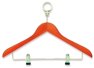 Antitheft wooden hanger with pliers - Reference 129C DBM