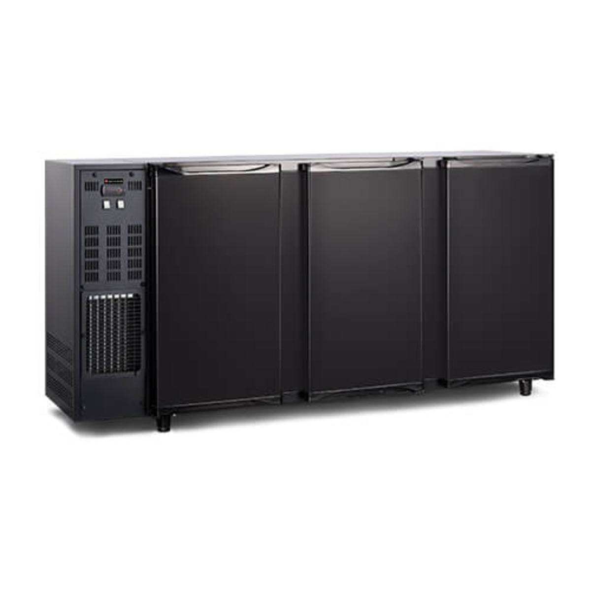 Back bar refrigerator 3 solid swing doors
