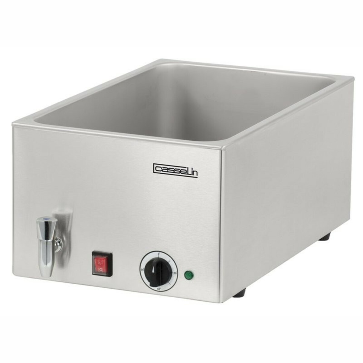 Bain-marie Casselin cbvm1b with drain tap GN 1/1
