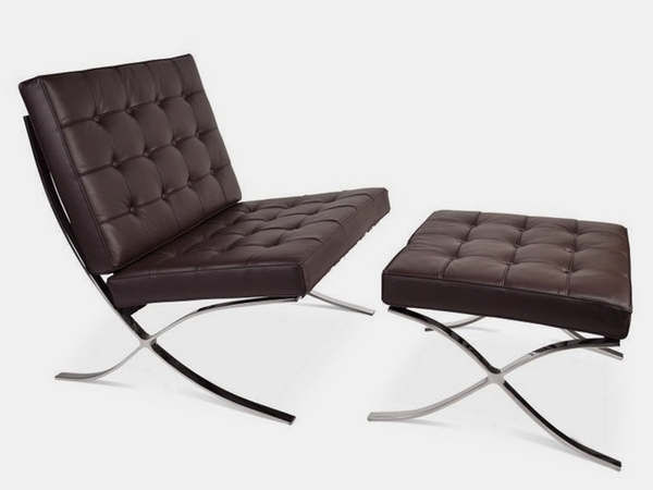 Barcelona chair and ottoman - Dark brown