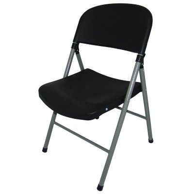 Black folding chair