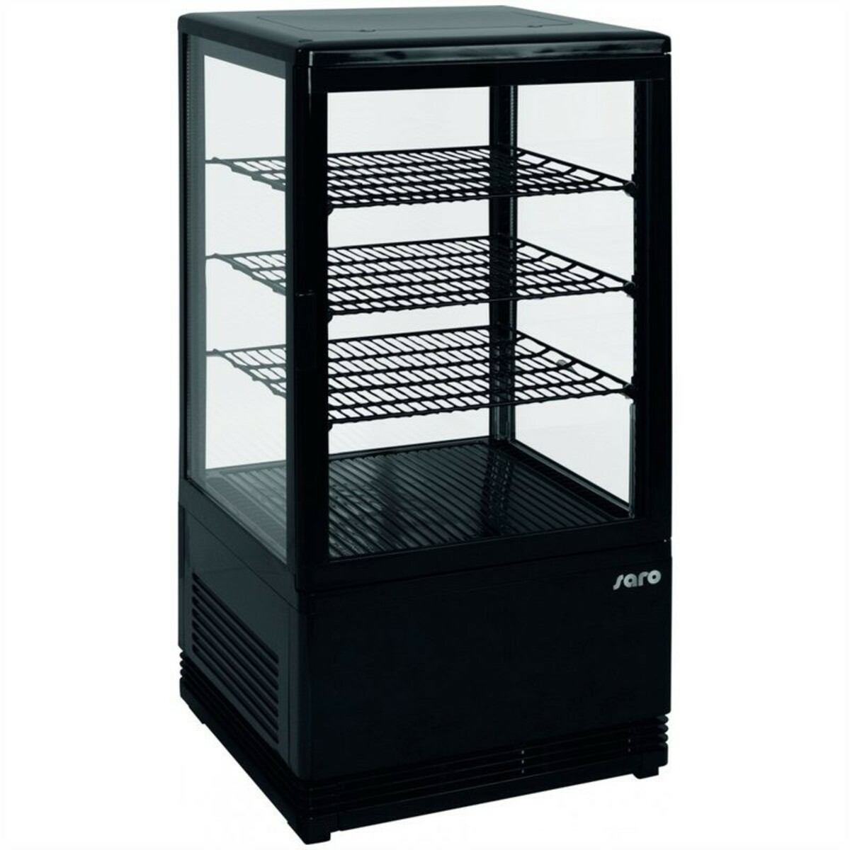 Black refrigerated mini display case 70 litres model SC70