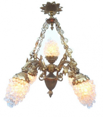 Chandelier Athena 5 Clusters white