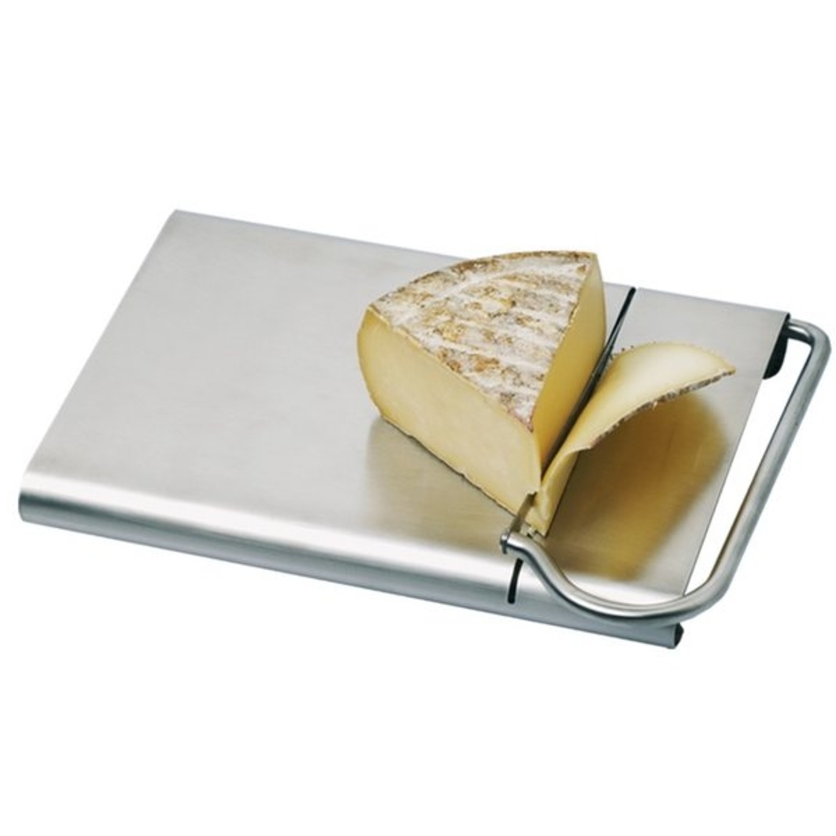 Cheese and foie gras wire slicer with board