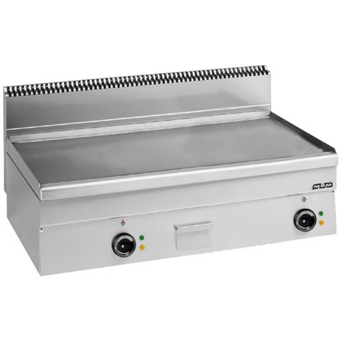 Chrome-finished electric smooth snack plate MBM XL