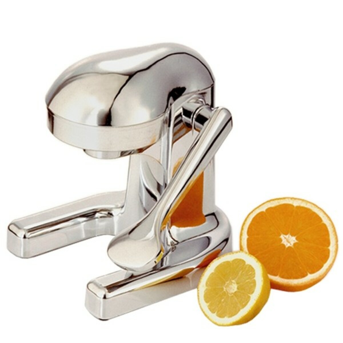 Chrome household citrus press Tellier