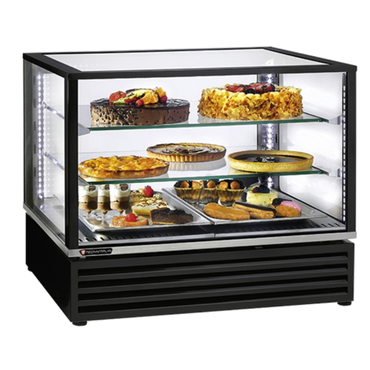 Countertop refrigerated display case 2 GN 1/1 ventilated +4/+10°C.