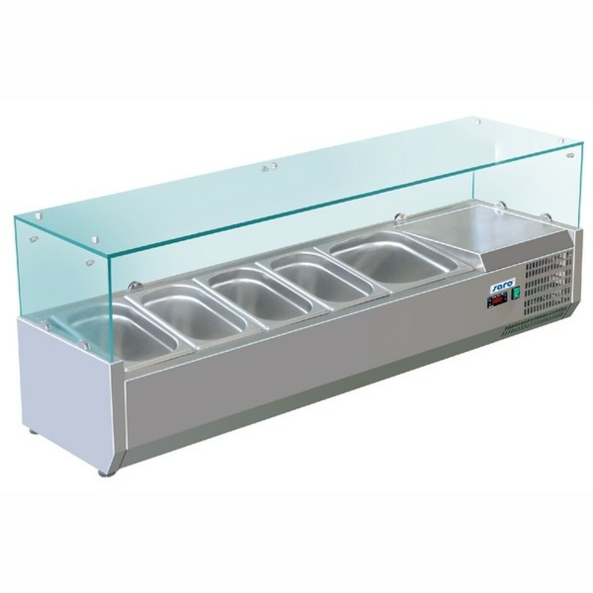Countertop refrigerated display saladette 5 pans 1/3
