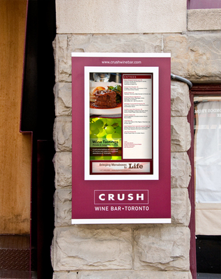 Digital MenuBox®: A digital menu holder for indoor and outdoor display