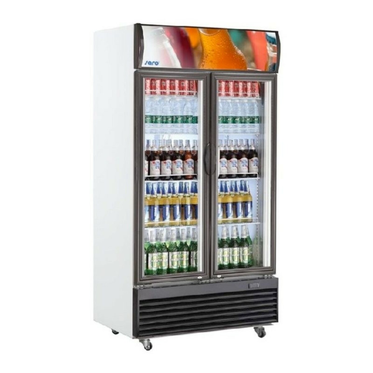 Double-door drinks cabinet, 800 litres +2 / +10°C