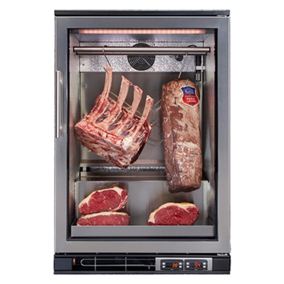 Dry-ageing cabinet for meat with 1 doors