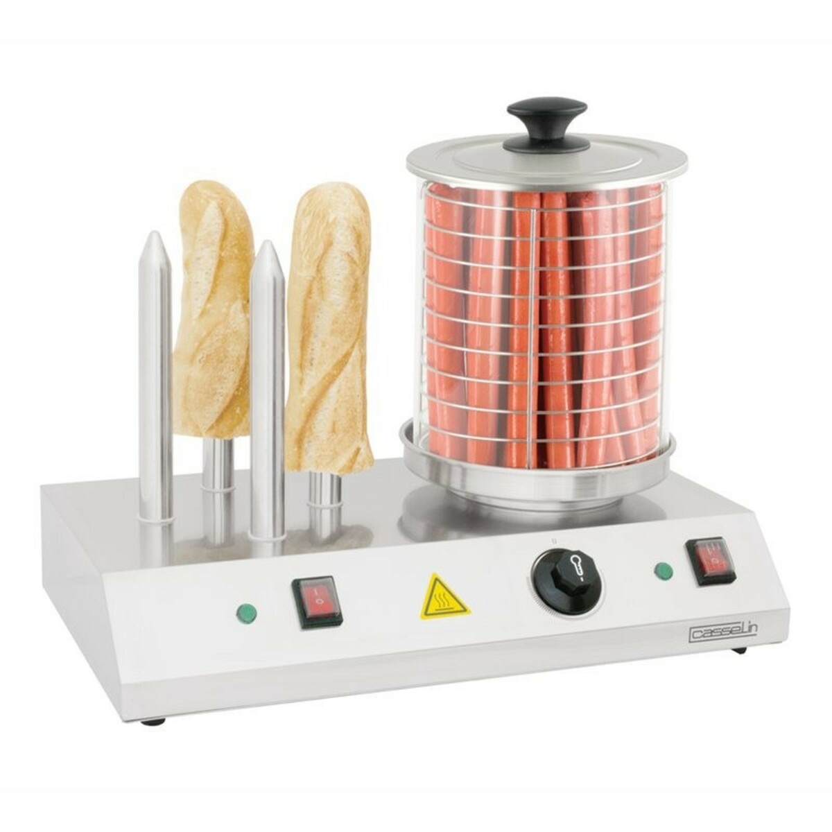 Electric Hot Dog Machine Casselin 4 rollers