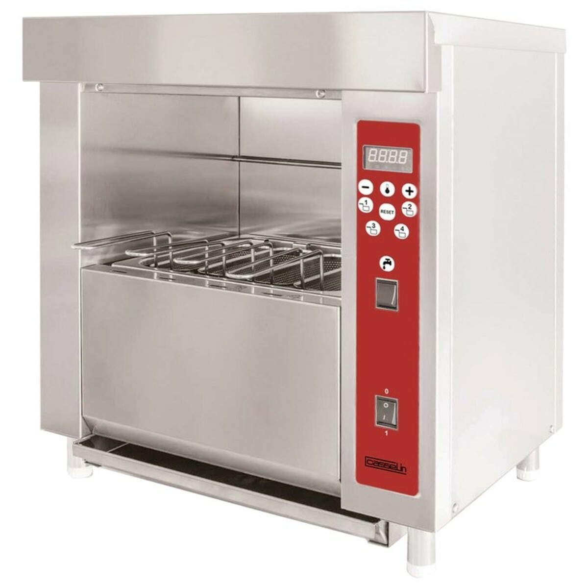 Electric pasta cooker 4 with drop-in baskets