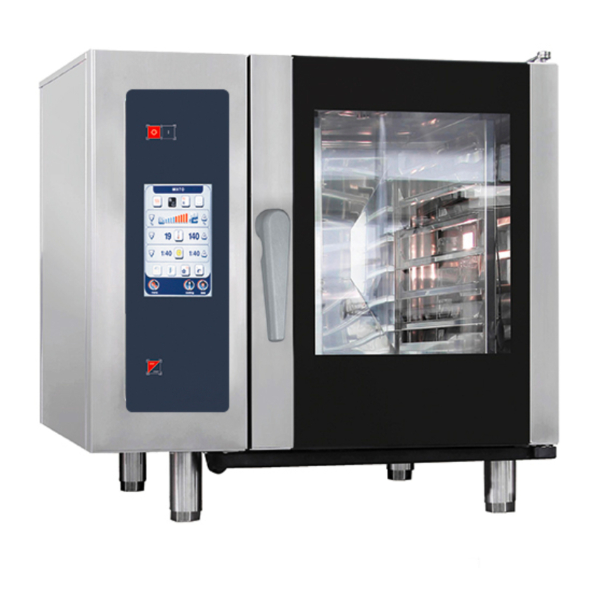 Gas combi oven 6 1/1 GN trays - Boiler - Automatic cleaning