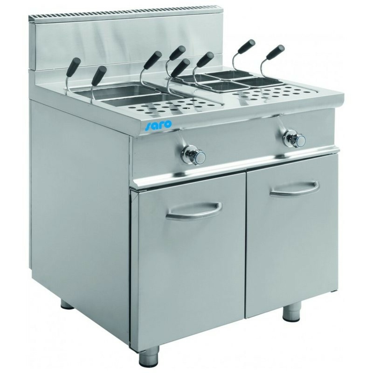 Gas pasta cooker 2 x 28 litres on stand