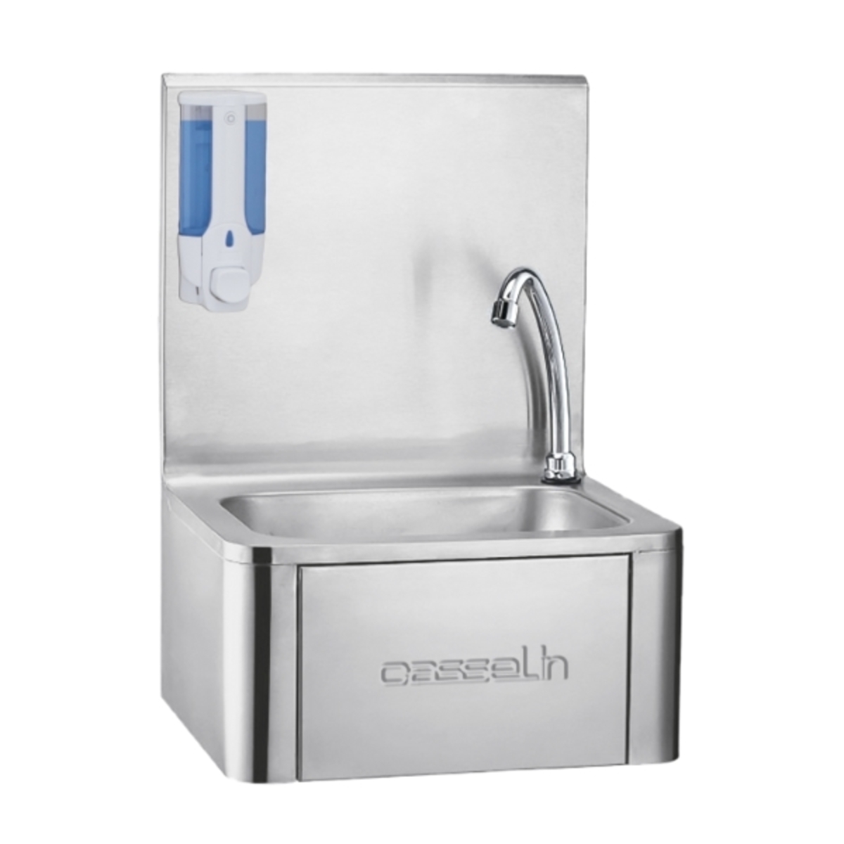 Handwash basin with femoral control and soap dispenser Casselin