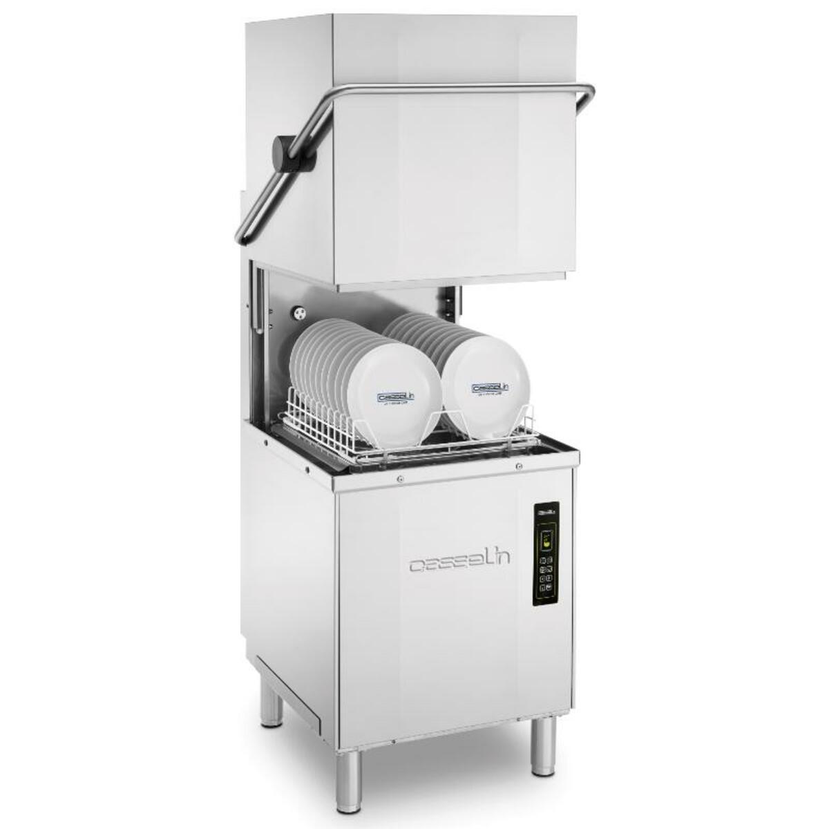 Hood-type dishwasher with drain pump