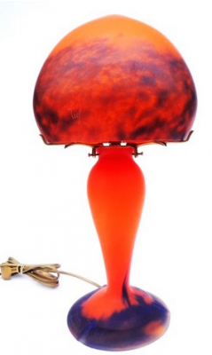 Iris mm orange lamp. Height 45 cm. Glass Paste - Lamps