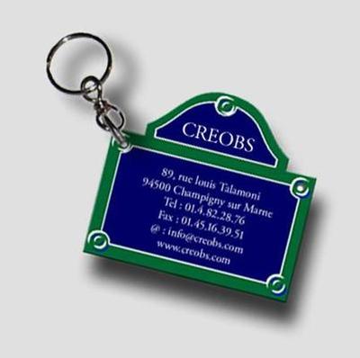 Key ring Créo-plex - Advertising key holder plaque de PARIS