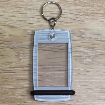 Keychain Mini Créoglass Texture Brushed Silver X10