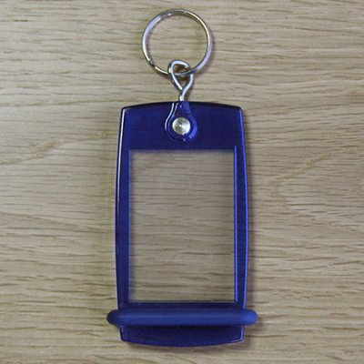 Keyring Mini Creoglass Color Blue Translucent X10
