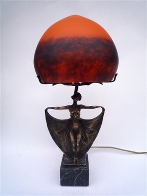 Lamp diane cone 20 orange marble