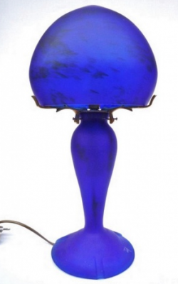 Lamp Iris mm Blue speckled with shade in glass paste 20 cm - Lamps