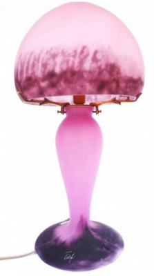 Lamp iris mm pink berlingot. Height 45 cm. Glass Paste - Lamps