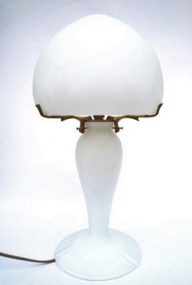 Lamp Iris mm White with lamp shade in glass paste - Lamps