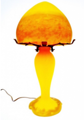 Lamp Iris MM Yellow Honey. Lamp and shade in glass paste - Lamps