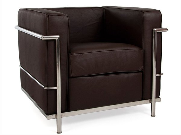 LC2 Chair Le Corbusier - Darkbrown