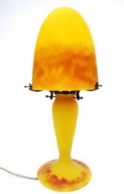 Lola lamp honey. Height 38 cm. Molten glass. - Lights