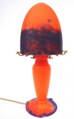 Lola pm orange lamp. Height 38 cm. Glass Paste - Lamps