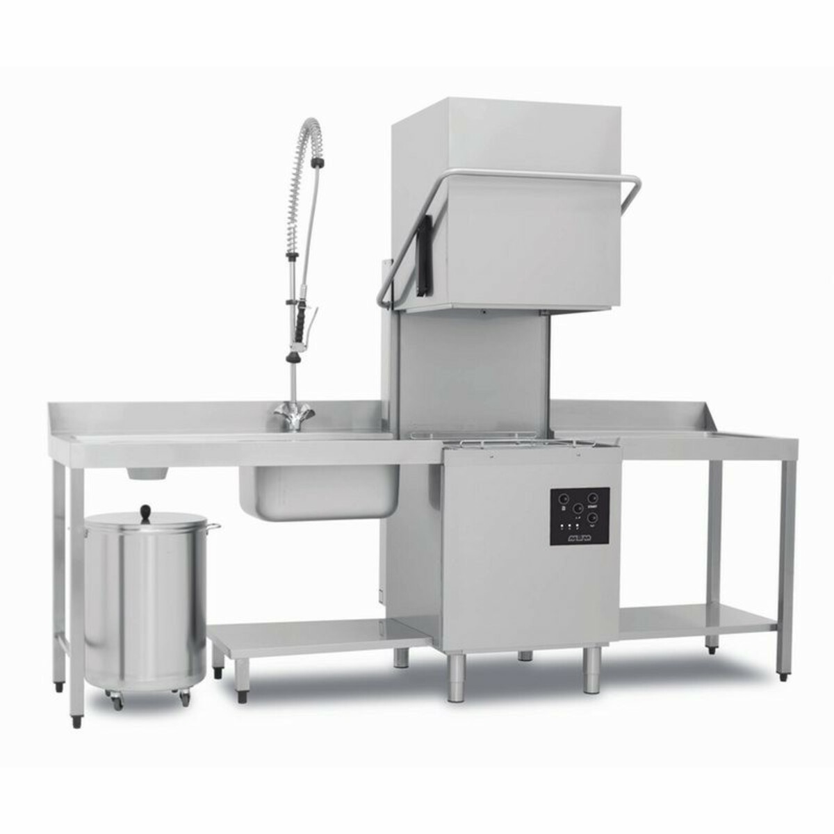 MBM - Single-wall hood-type dishwasher with basket 500x500