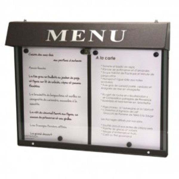 Menu holder Club 2 pages A4 wall mounting 