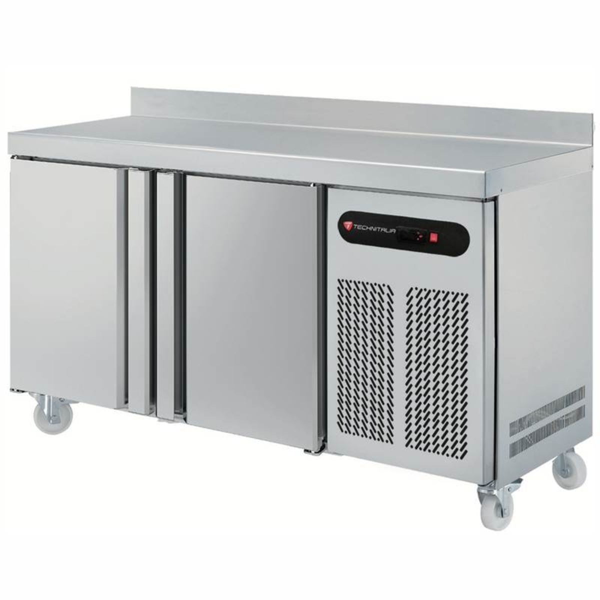 Negative refrigerated counter 2 doors backsplash depth 600