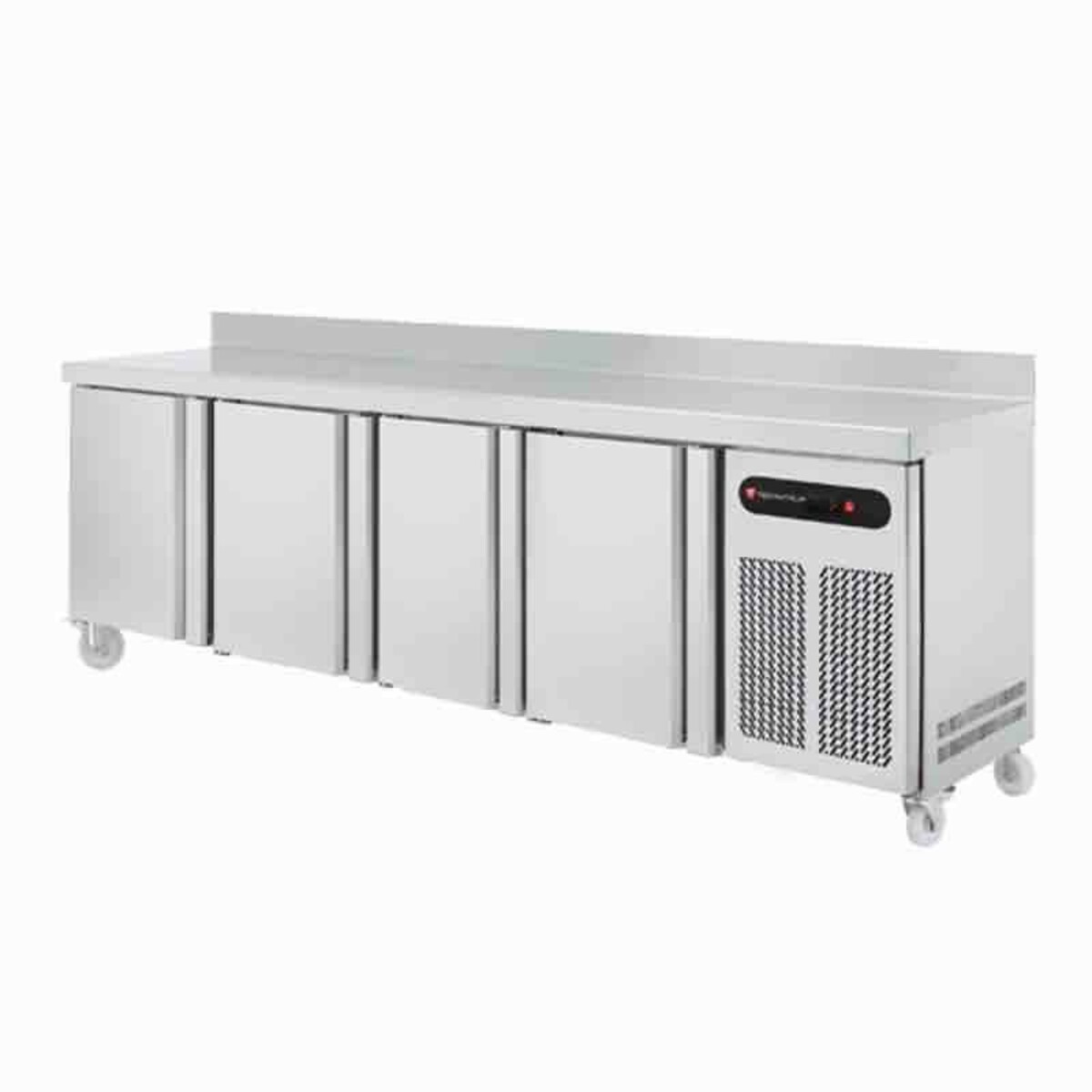 Negative refrigerated counter 4 doors back-splash depth 600