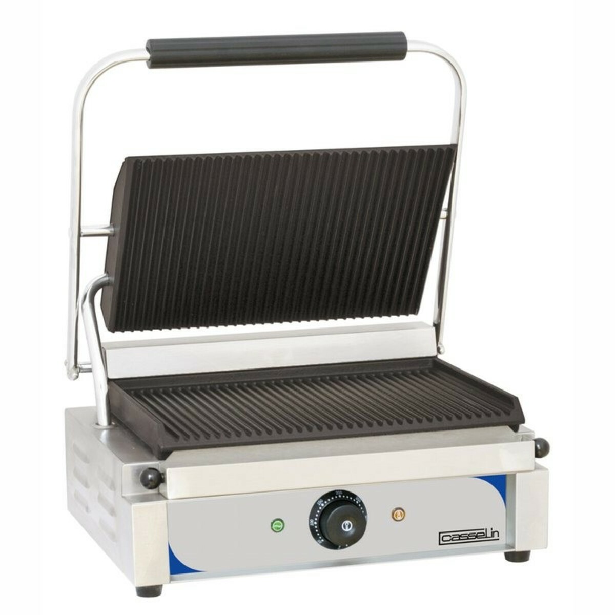 Panini Grill with Grooved Plates - Grooved