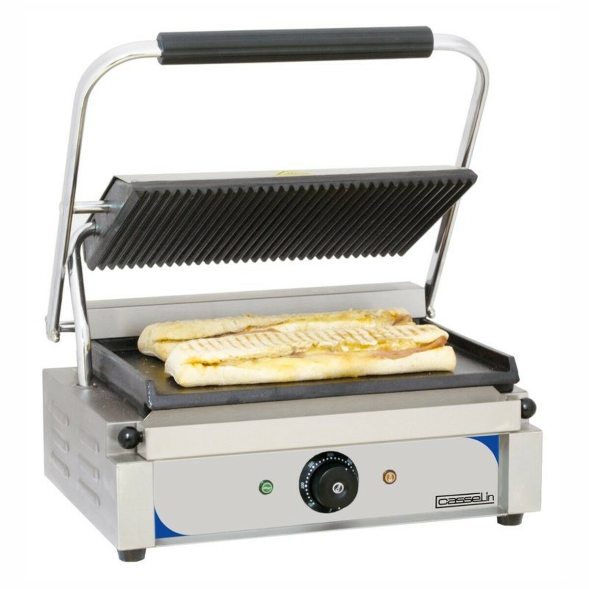 Panini Grill with Ribbed and Smooth Plates