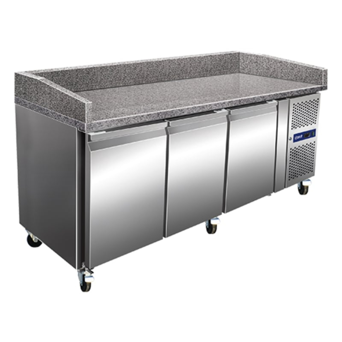Pizza preparation unit 3 doors granite top