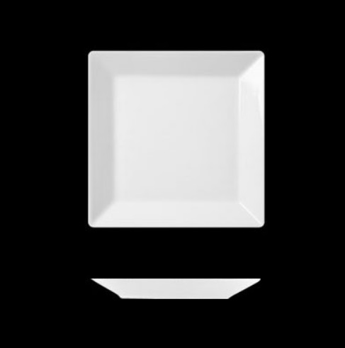 Plate square Actual 6x6inch  (15x15cm) plain white porcelain HORECA