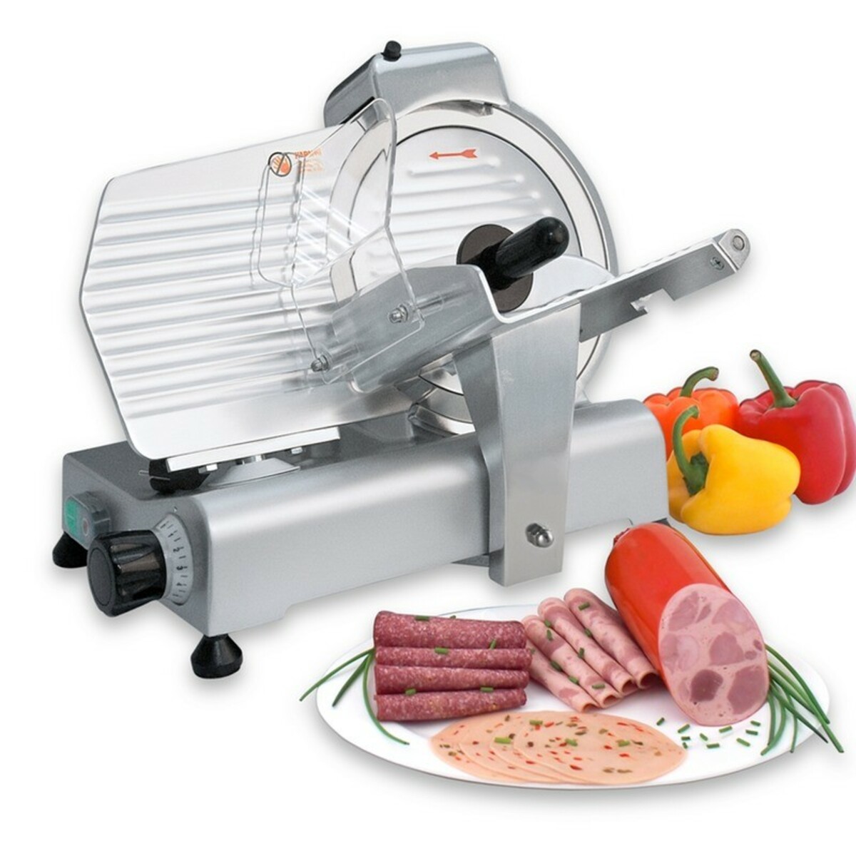 Professional AS250 belt-driven slicer, 25 cm blade