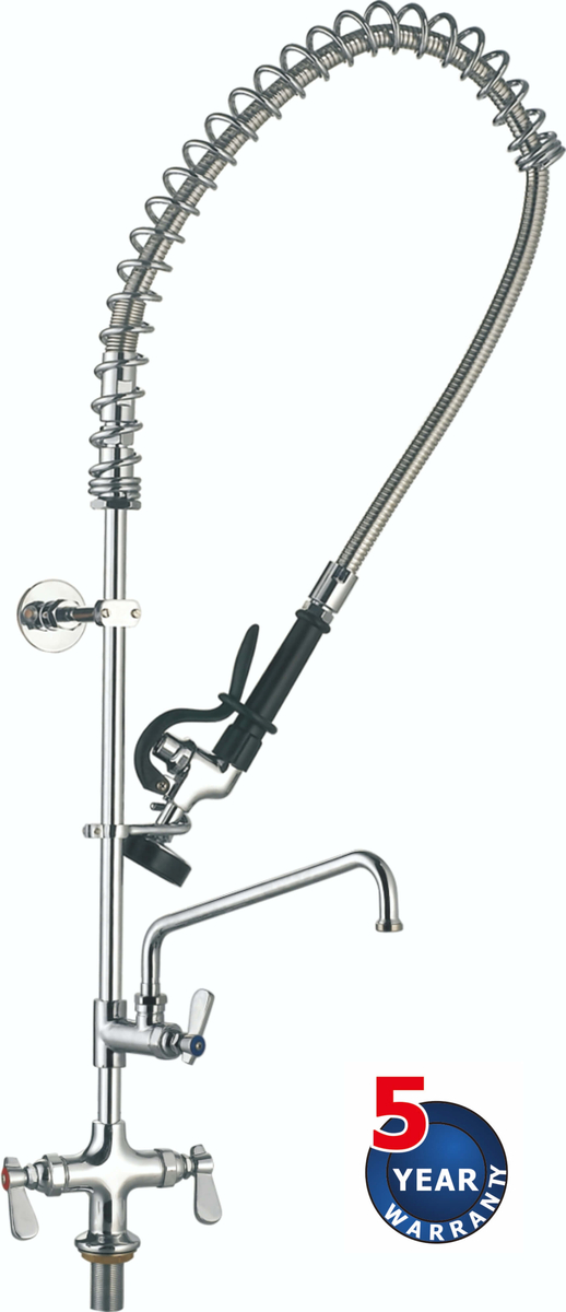 Professional kitchen spray hose with mixer tap