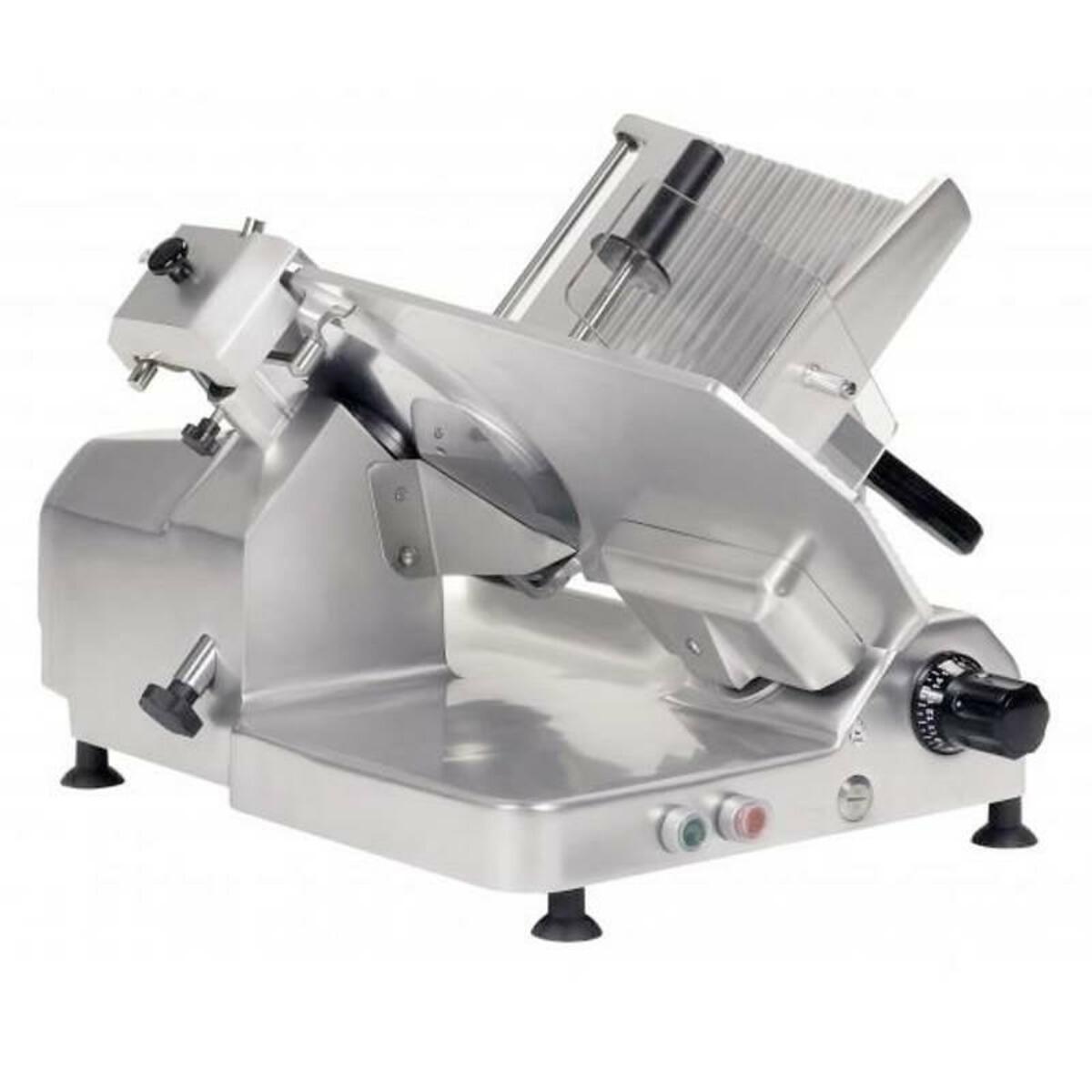 Professional slicer with FAST CLEAN, helical gears and hardened chrome-plated steel blade