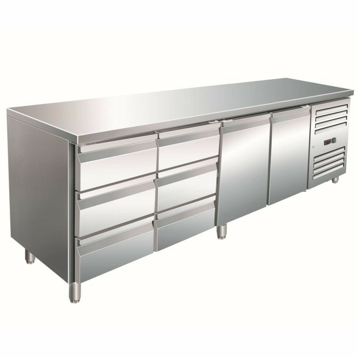 Refrigerated base unit with 2 doors + 6 drawers KYLJA 4150 TN
