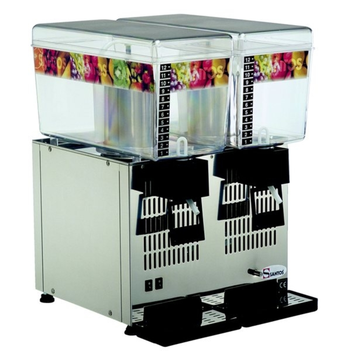 Refrigerated beverage dispenser 2 tanks 12 litres Santos