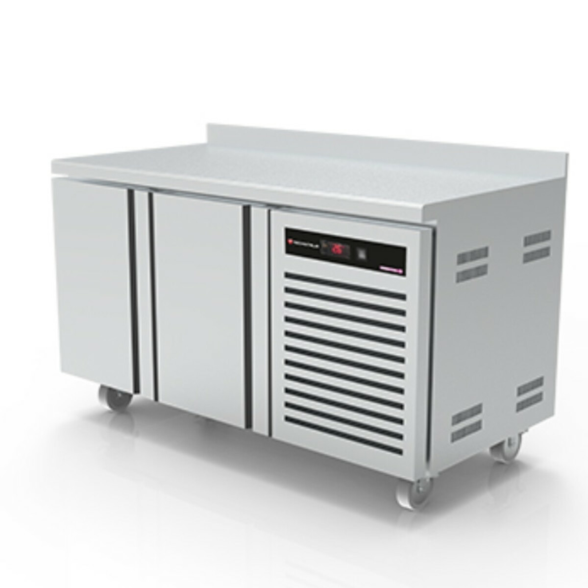 Refrigerated counter 2 doors backsplash prof 600, 2°C/+ 8°C