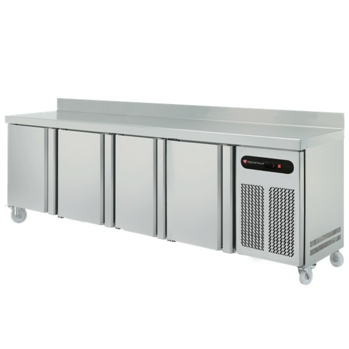 Refrigerated counter 4 doors backsplash depth 600